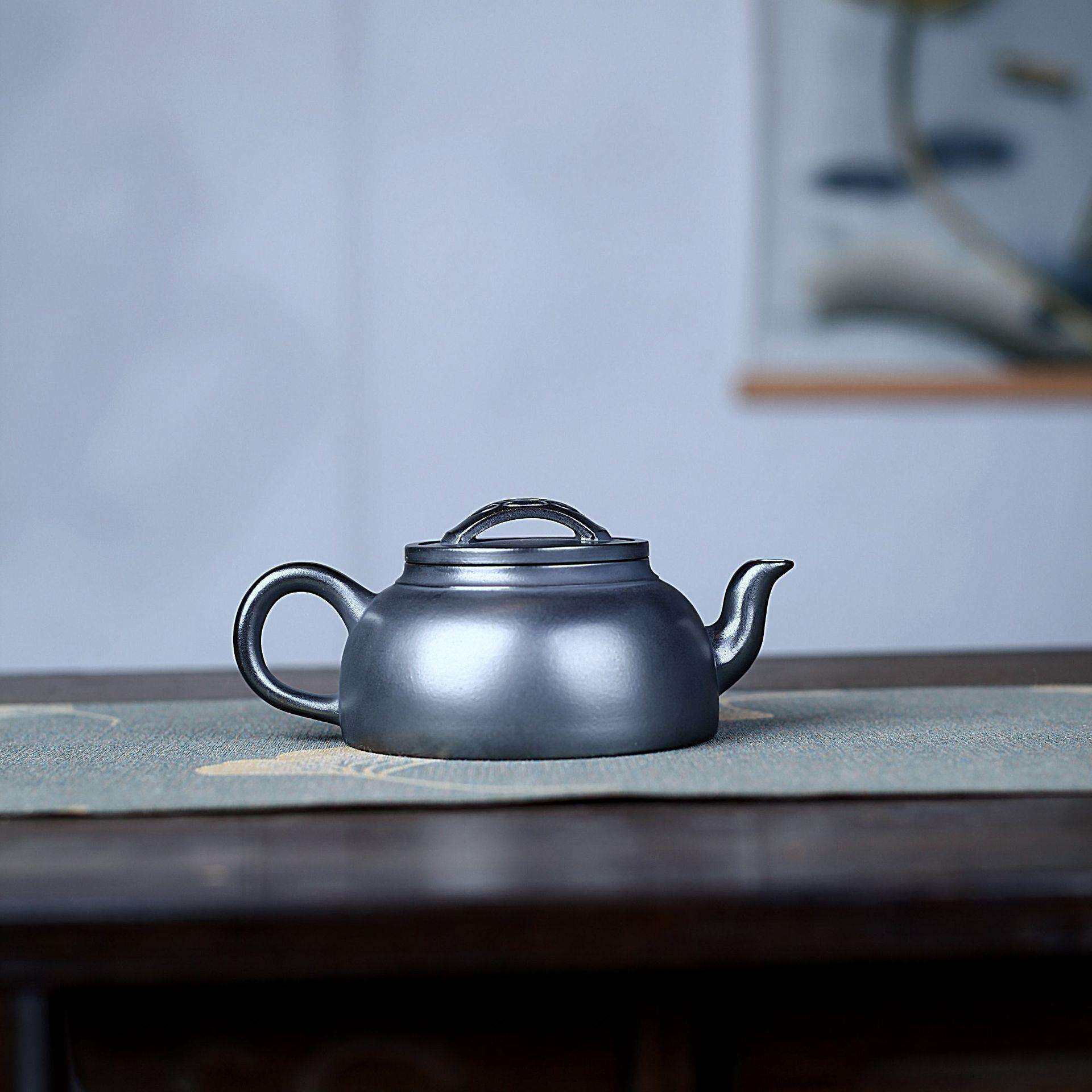 原矿石黄泥桥盖半月壶家用功夫泡茶壶茶具正宗宜兴紫砂壶家用茶具