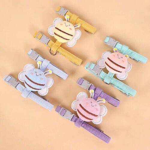 Cat Harness & Leash Set, Cats Escape Proof - Cute Bee Plaid