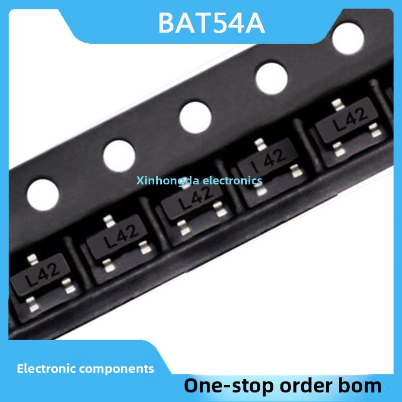 20个 丝印L42/L43/L44 SOT-23 BAT54A/C/S 全新贴片肖特基二极管