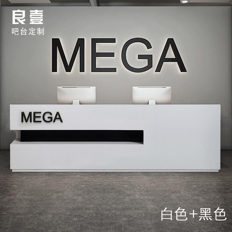 复古收银台柜台小型服装理发店吧台桌简约现代饭店公司成品前台