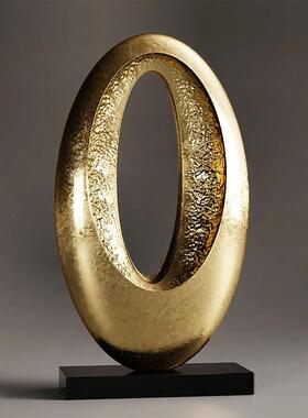 跨境家居用品金色电镀雕塑摆件轻奢民宿别墅酒店大堂装饰摆件客厅