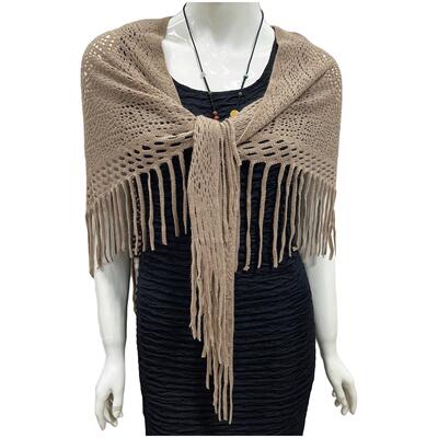 Triangle tassel, woolen scarf, knitted sweater, triangular