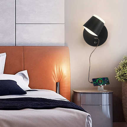 新款触摸壁灯卧室壁灯现代简约酒店壁灯可调光酒店客房壁灯LED