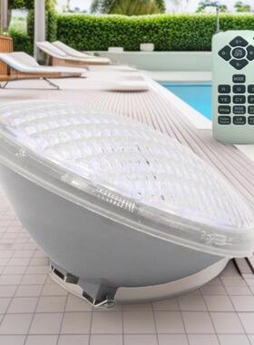 par56泳池灯IP68七彩带遥控水池灯12V水底灯RGB+暖白RGB+白光