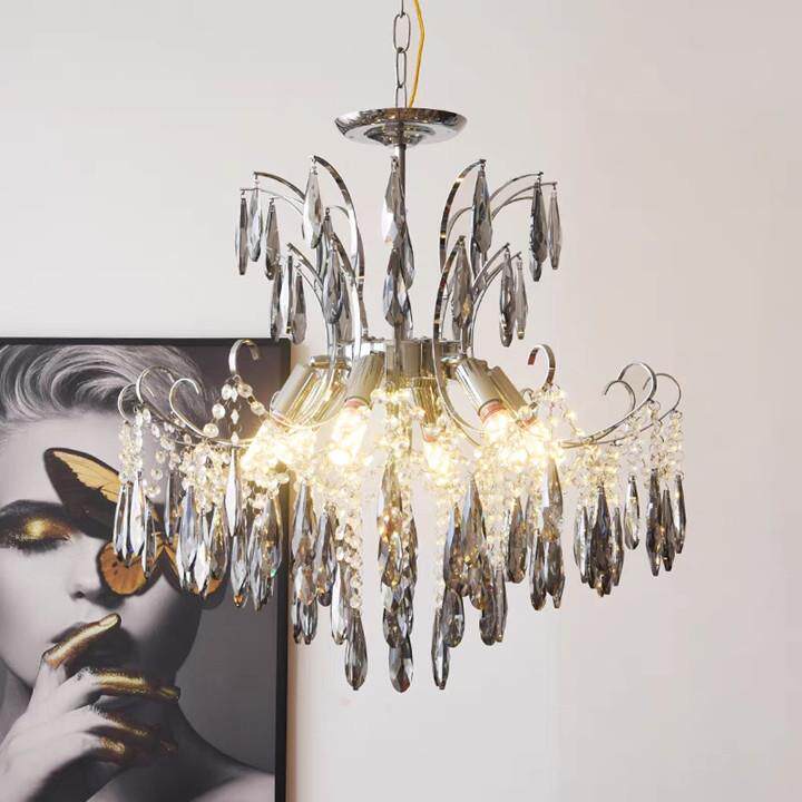法式浪漫宫廷水晶吊灯家用客厅餐厅美式复古轻奢吊灯卧室餐厅灯具