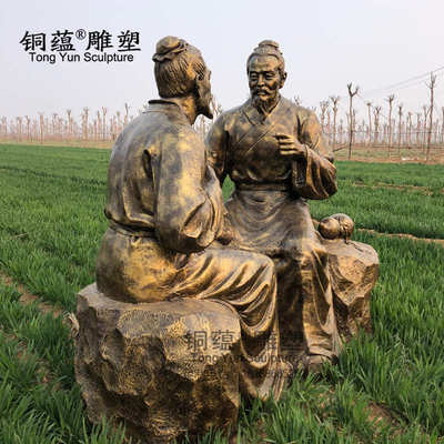 玻璃钢仿铜人物雕塑农耕人物现货玻璃钢雕塑定制加工厂家现货批发
