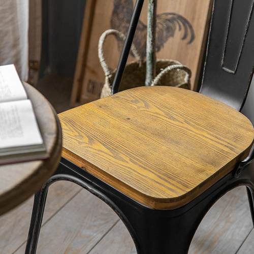 美式工业风铁背艺商餐A351厅椅用办公家用靠椅阳台休闲椅子结实椅