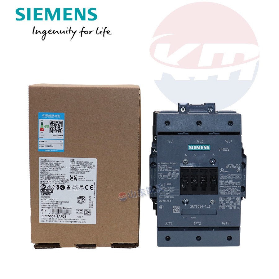 西门子交流接触器3RT5054-1AP36替1054 115A 220V AV AF 380 110V