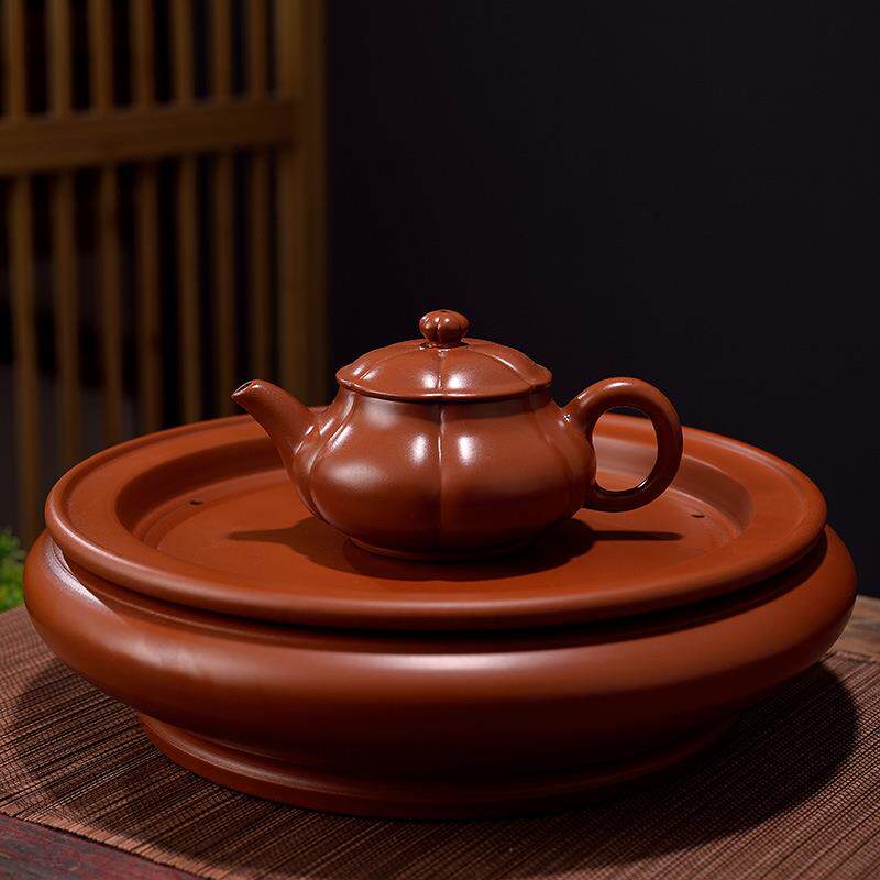 手工茶盘茶具套装紫砂手拉茶船储水式陶瓷泡茶器茶壶茶杯8寸10寸
