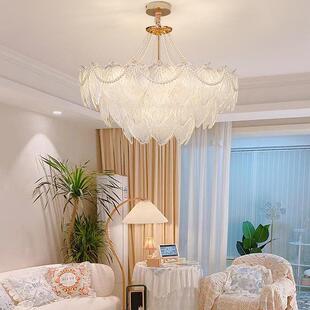 奶风轻客厅吊灯玻璃珍珠奢现代灯简油厅约卧室餐欧458式 家用 风格