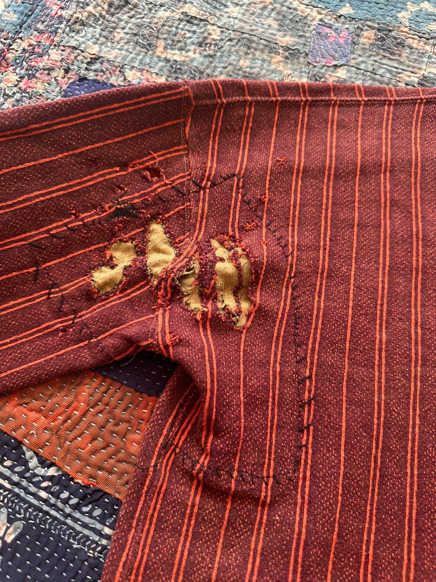 Levi’s Long-Sleeve Red Stripe Top — detail