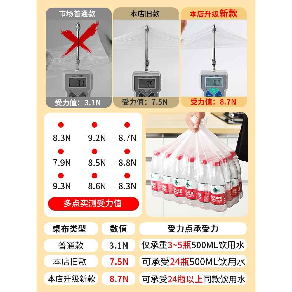一次性桌布圆桌加厚台布餐桌塑料薄膜膜桌子布桌垫纸圆形家用餐布