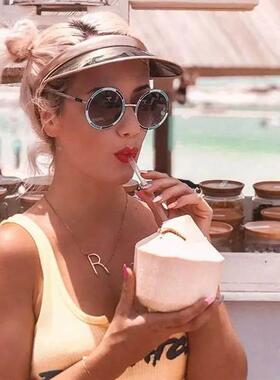 Large Initial Necklace 100% Stainless Steel Jewelry Big Lett