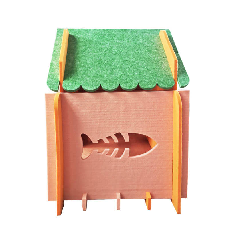 四季通用猫窝聚酯纤维毛毡可拆卸易安装宠物猫咪小屋