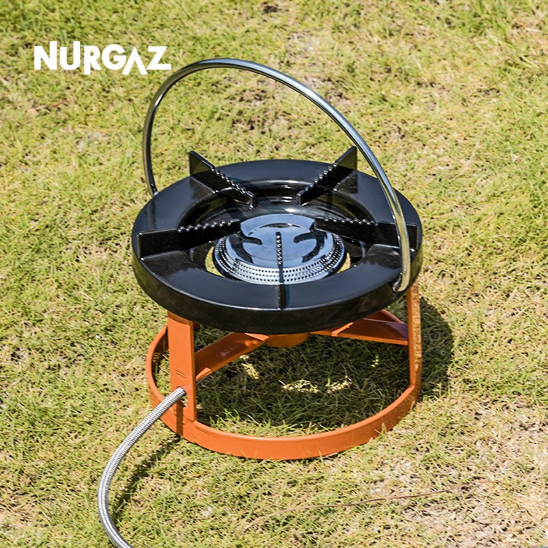 NURGAZ户外野营炉头炉具分体式气炉扁气罐炉头便携野餐手拎炉头