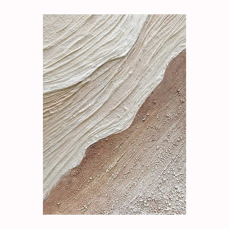 装饰画客厅立体手绘油画抽象挂画浪简约现代踏布走廊艺玄关纯肌理图片