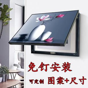 飾畫遮擋強(qiáng)電箱電閘箱子配電盒蓋板 免打孔電表箱裝 掛畫定制照片