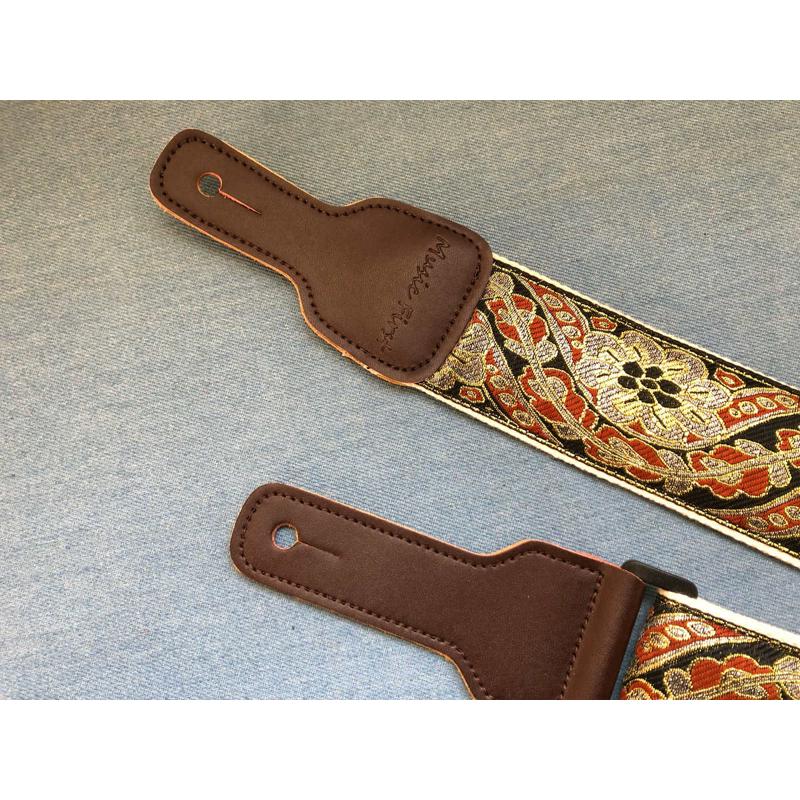 纯手工加强版金色刺绣吉他背带适合于吉他电吉他贝斯guitar strap