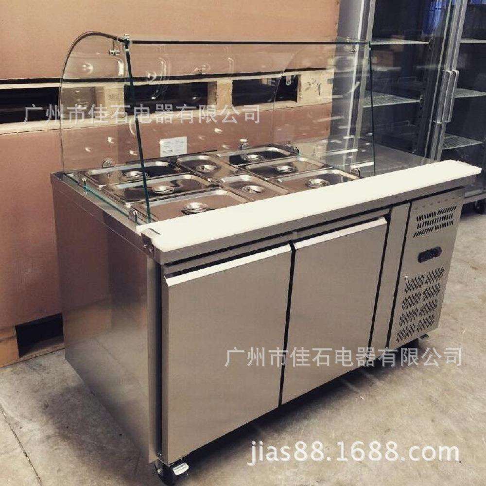 厂家新款 抓码柜 商用 披萨冷藏操作台 110V 沙拉展示柜