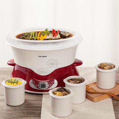 天际电炖炖锅陶瓷家用隔水炖锅全自动5人6煲汤锅大容量一锅五胆4L