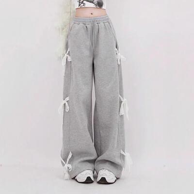 Women Leg Lace Woven Pants Comfortable Casual Trousers