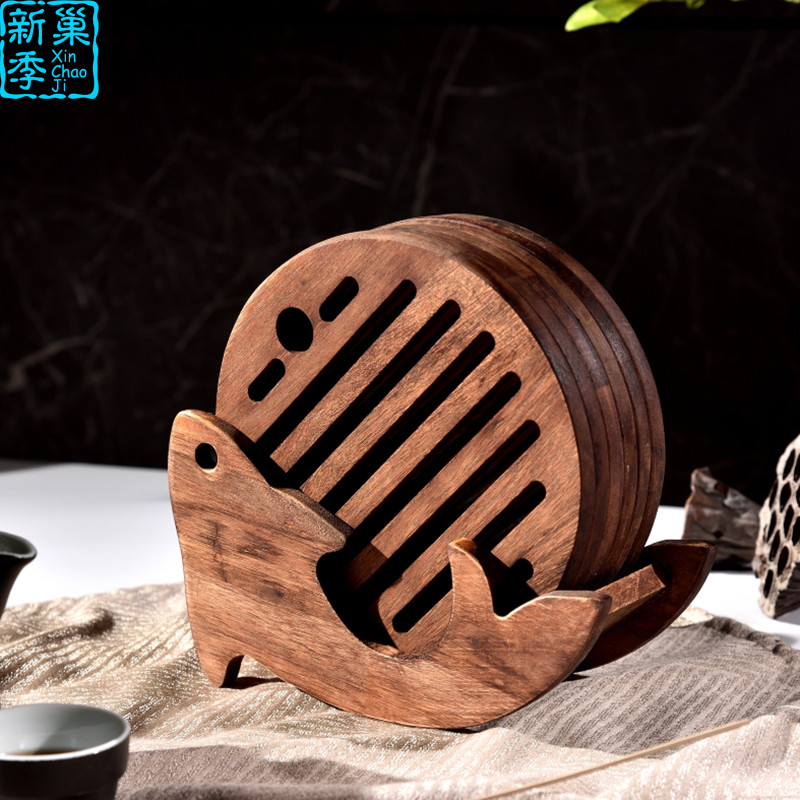 桌面隔热垫耐高温餐厅加厚木质防烫茶杯垫厨房家用菜盘实木隔热垫