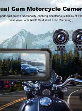 托车行车记录摩仪carpla航y投屏导2压K胎检测防水大ZC11/15屏记录