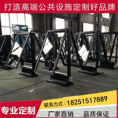 广告灯箱立式液晶机 公交站台滚动灯箱不锈钢换画灯箱厂家直供