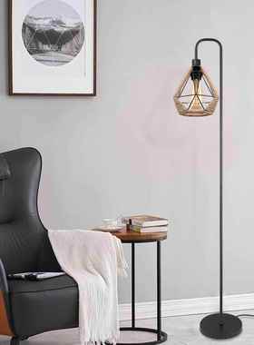 境亚马逊新款美式复麻绳笼落地灯室内客厅跨古书房落子99060地灯