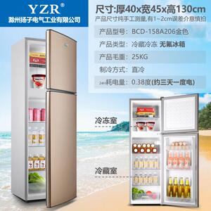 小型家用小冰箱冷冻冰块冰棒急冻两层冷藏保鲜两用一体大容量1米3