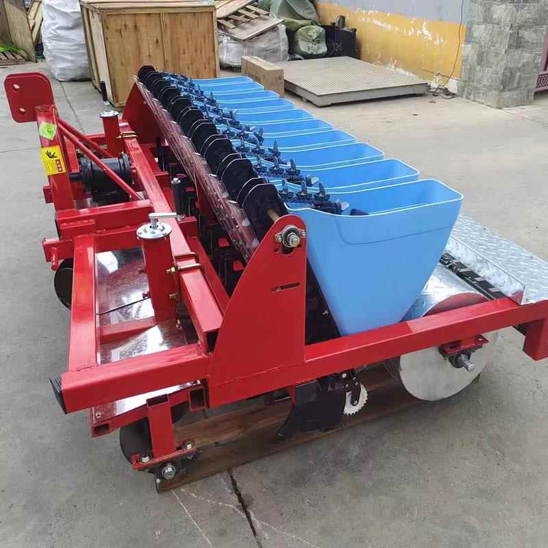 汽油机种大蒜播株机 拖拉牵引六行蒜瓣种植机 BGC距可机调独蒜精