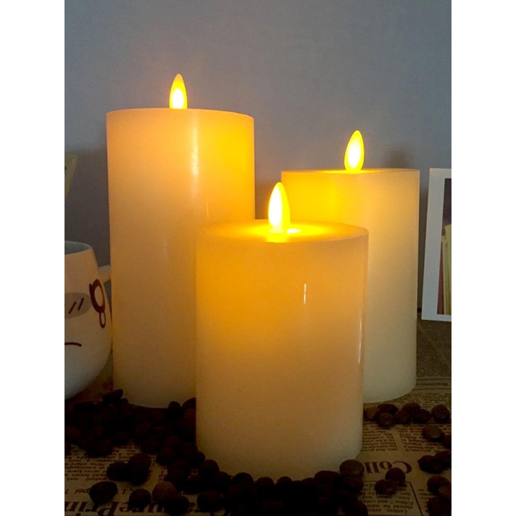 平口遥控LED电子蜡烛灯氛围灯 灯芯摇摆 彷真烛光音乐会婚礼布置