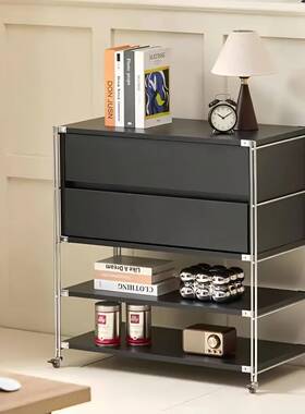 双屉豪斯餐边柜包客物厅收纳储物柜实心抽不锈钢置SCG-2架沙发边