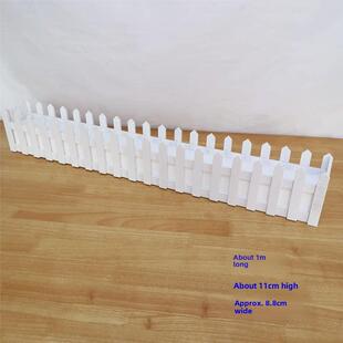 白色木质栅栏插花围栏拍摄道具居家摆设带泡沫室内室外插花小栅栏