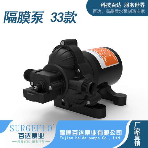 33款房车水泵12V24V直流电动往复式抽水泵小型隔膜自吸三腔吸水泵