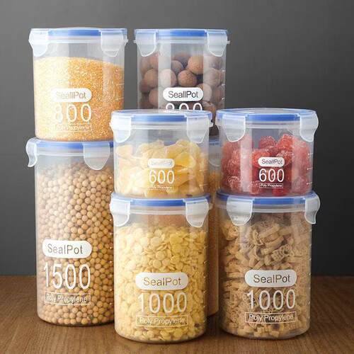Airtight Food-Grade Storage Plastic Containers for Pantry Or