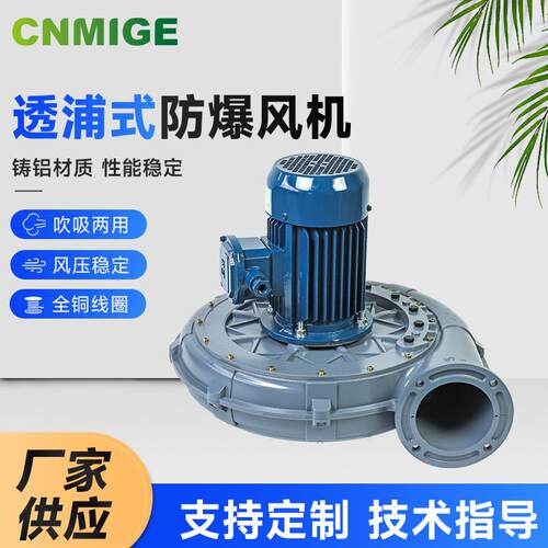 现货透浦式防爆风机耐高温中压风机吹吸两用防爆风机