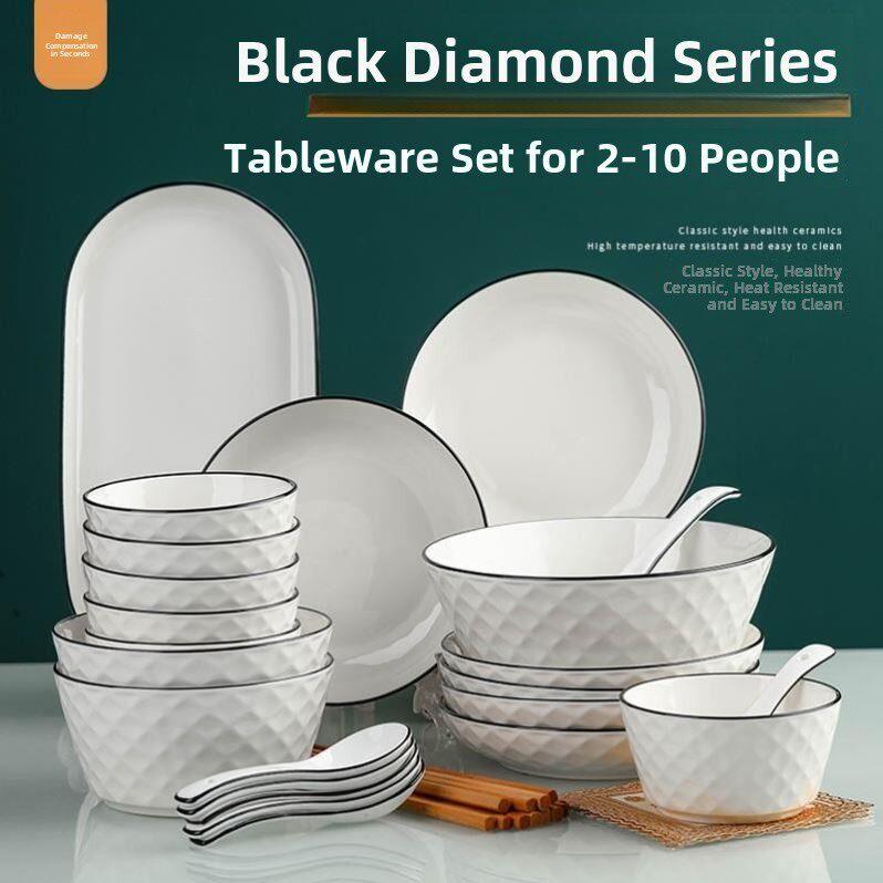 head bowl dishes set home eating bowl chinese tableware di - 实物图