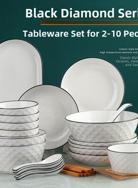 head bowl dishes set home eating bowl chinese tableware di