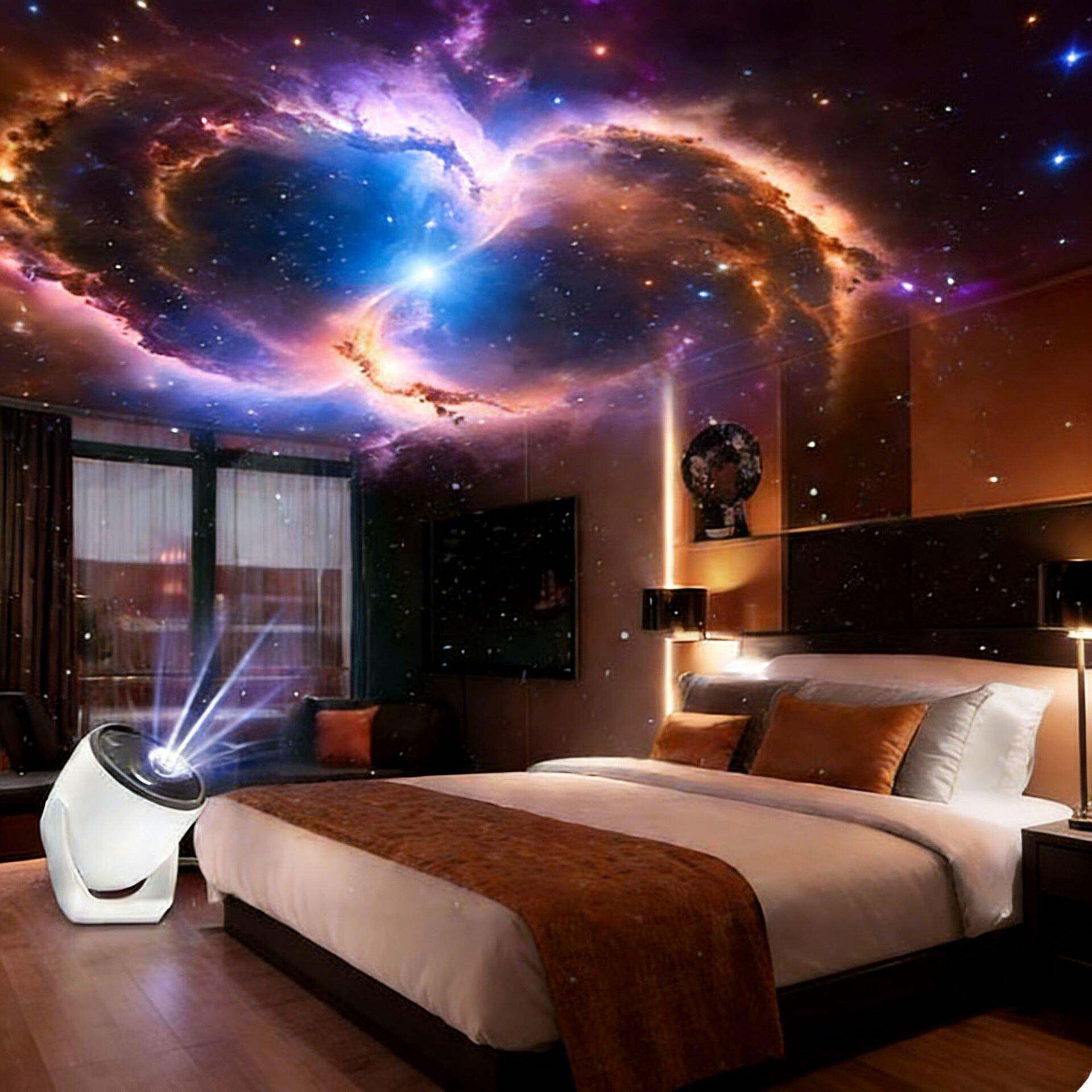 3D动态星空投影灯银河星空灯投影灯清立体动态节日灯露营灯夜灯