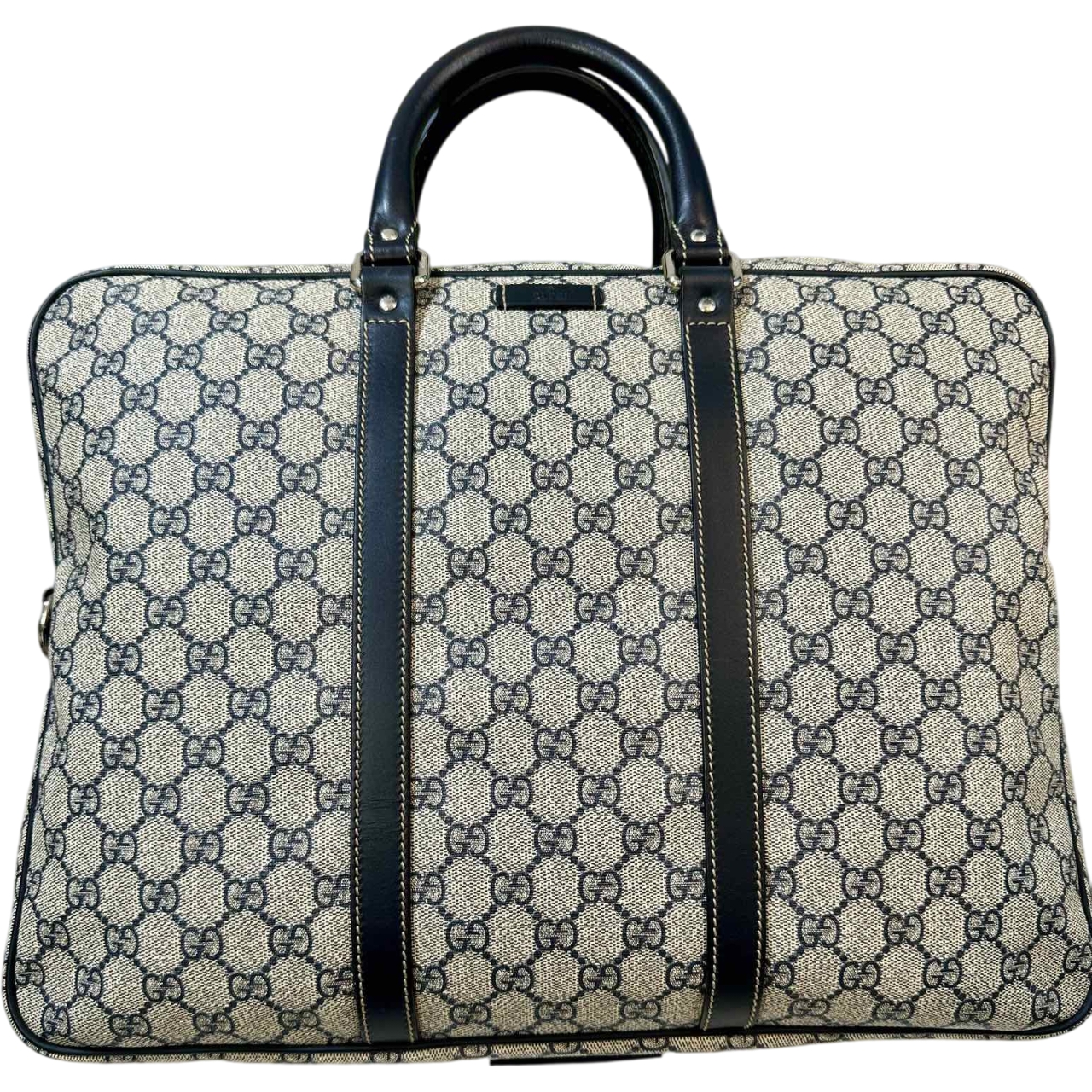 98新未使用 古驰Gucci双G驼色老花商务公文包男包原价16000奢品