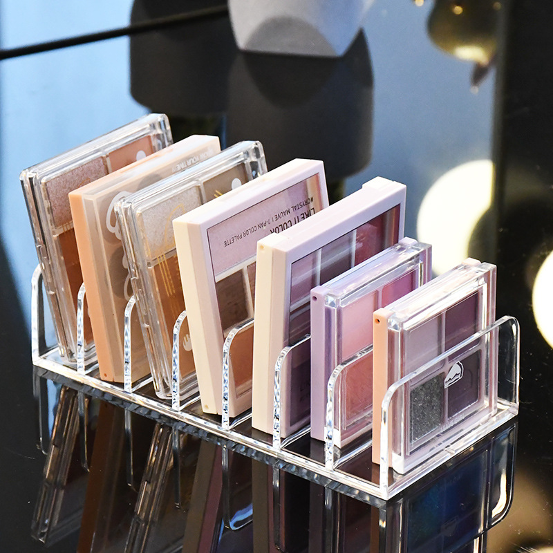 眼影盘收纳架透明粉饼盒桌面抽屉分格彩妆化妆品置物架新款现货