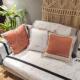 棉花大盗简约现代抱枕布艺靠枕含芯靠垫套铁锈红灰粉沙发混纺枕套