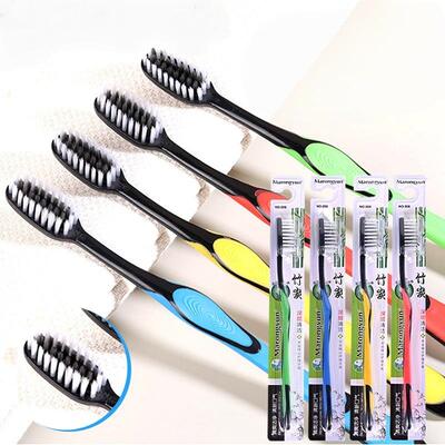 Bamboo charcoal soft bristle toothbrush, suitable for adults