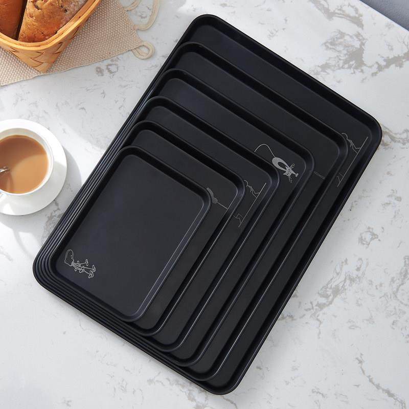 北欧简约黑色托盘家用客厅水杯盘茶盘餐具轻奢高级酒店餐盘点心盘,餐饮具,餐用托盘,淘宝优惠券,粉丝福利购,淘宝优惠卷