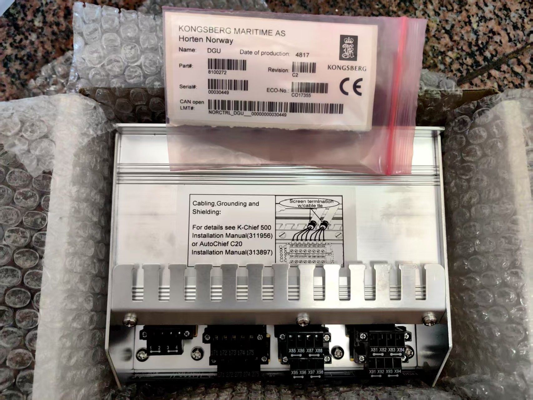 康士伯KONGSBERG DGU模块，型号8100272，挪