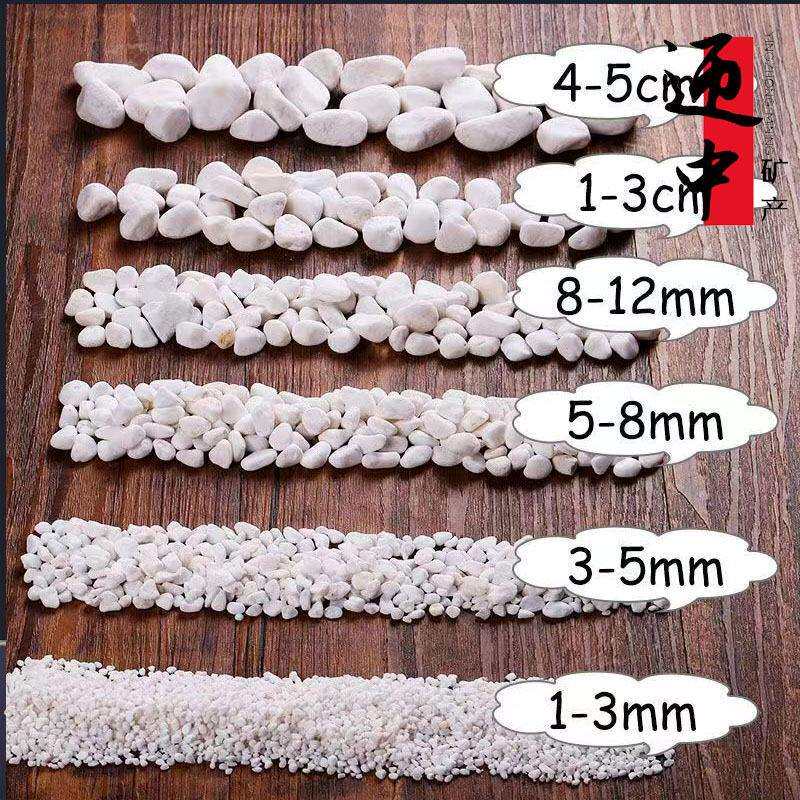 天然白石子铺路造景天然鹅卵石雨花石鱼缸园艺装饰多肉铺面