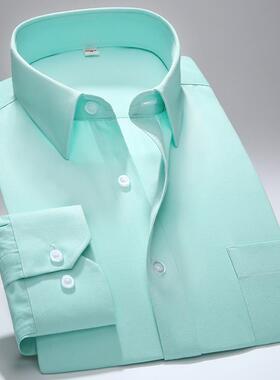 高档定制男女长袖衬刺绣工作服工大装印字衫定做衬衣绣LOO班服码G