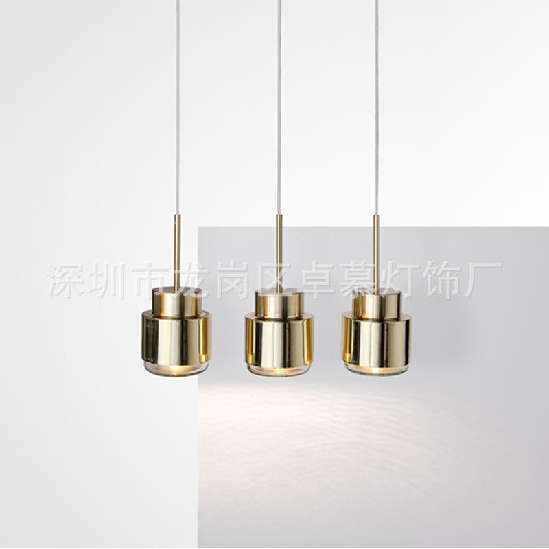 北欧金属小吊灯餐厅吧台简约走廊咖啡厅服装店金色装饰吊灯