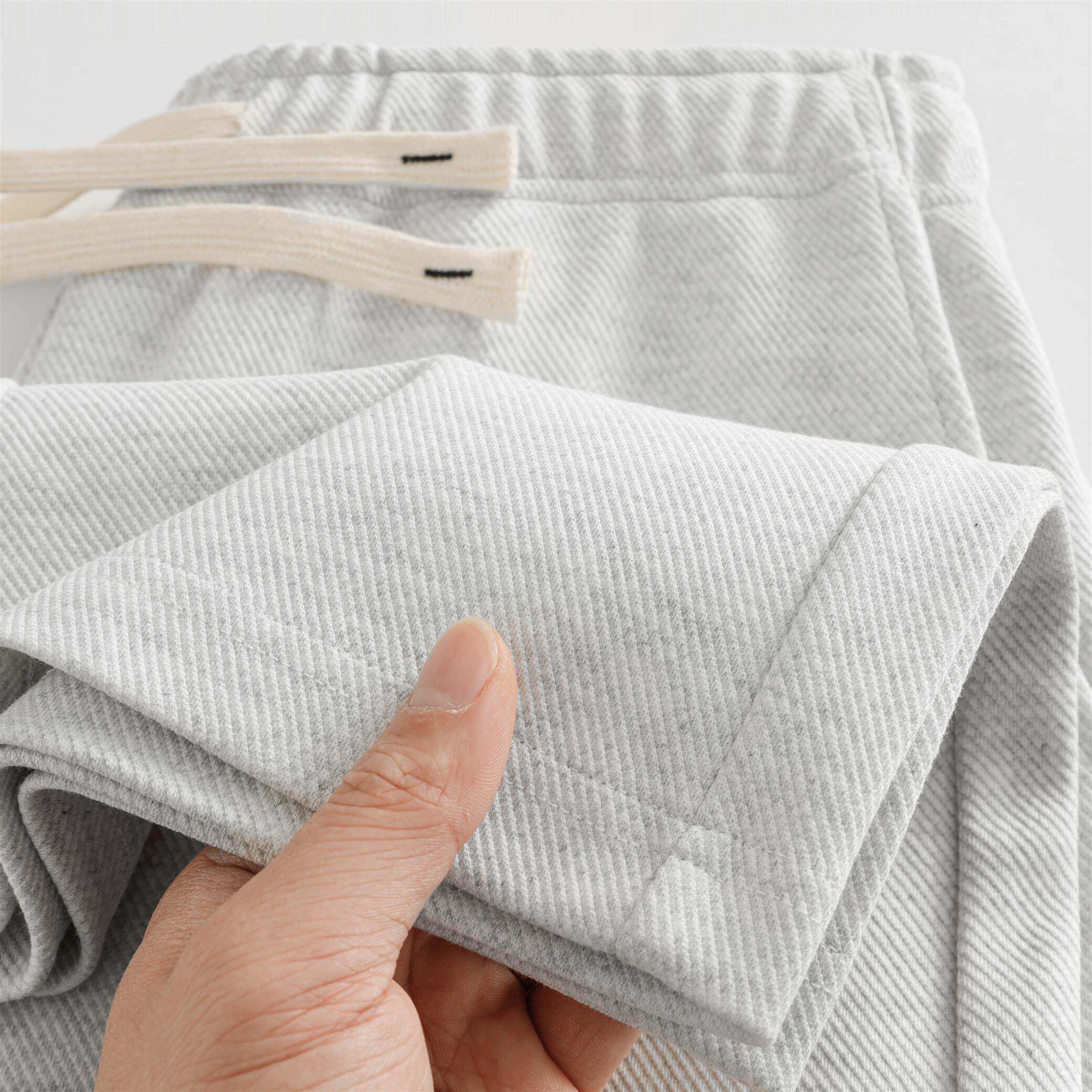 简约百搭纯色直筒卫裤男士重磅斜纹垂感运动裤美式休闲松紧腰长裤